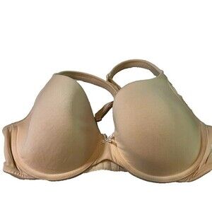 Cacique Light Biege Underwire Light Lined Full Coverage T-Shirt Bra SZ 38DD
